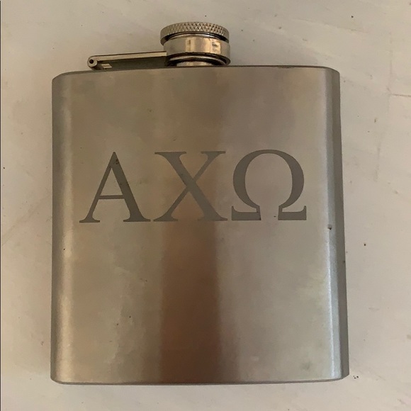 Stainless Steel Flask Alpha Chi Omega Sorority - Picture 1 of 4